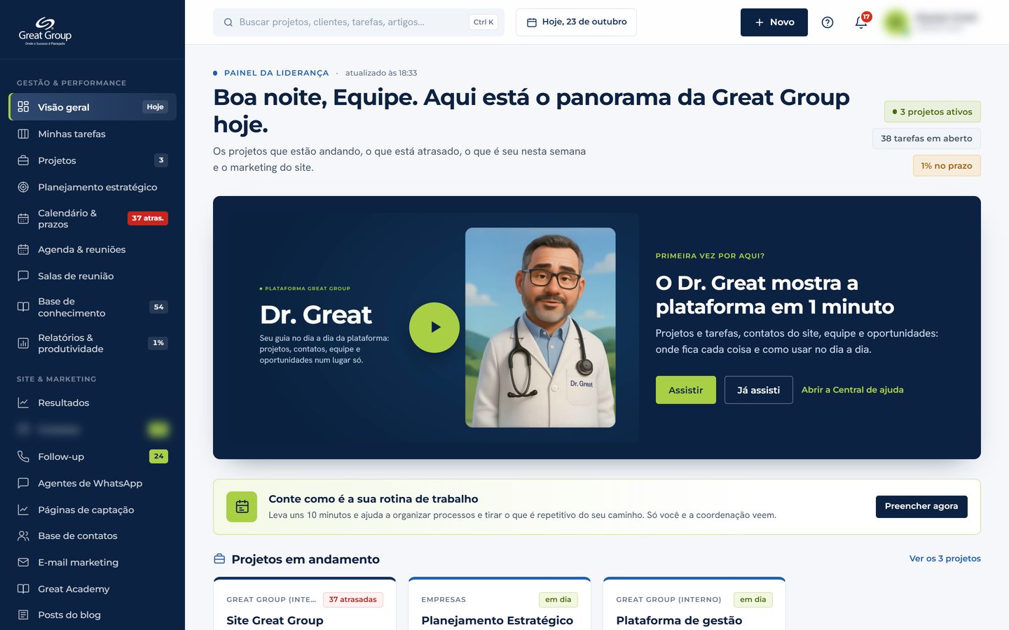 Vigia da rotina: a IA revisa a plataforma todo dia